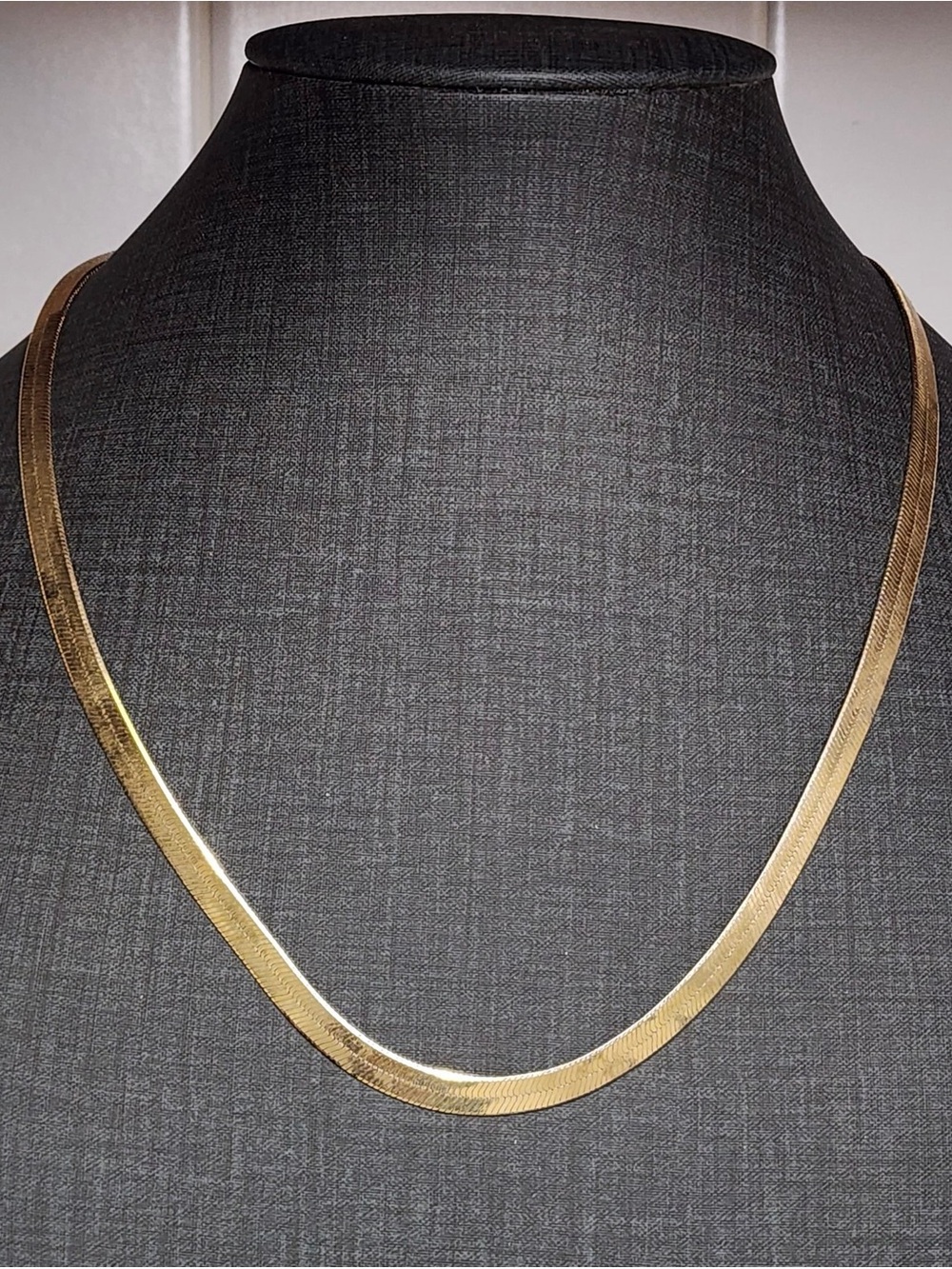 Classic Gold Herringbone Necklace - Women's Jewelry